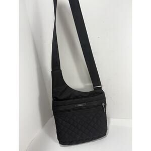 Hedgren Diamond Touch RFID Black Crossbody Bag Pavement Adjustable Strap Quilted